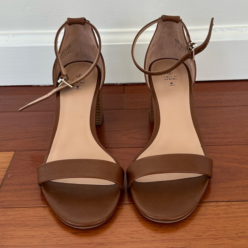 Brown Heeled Sandals